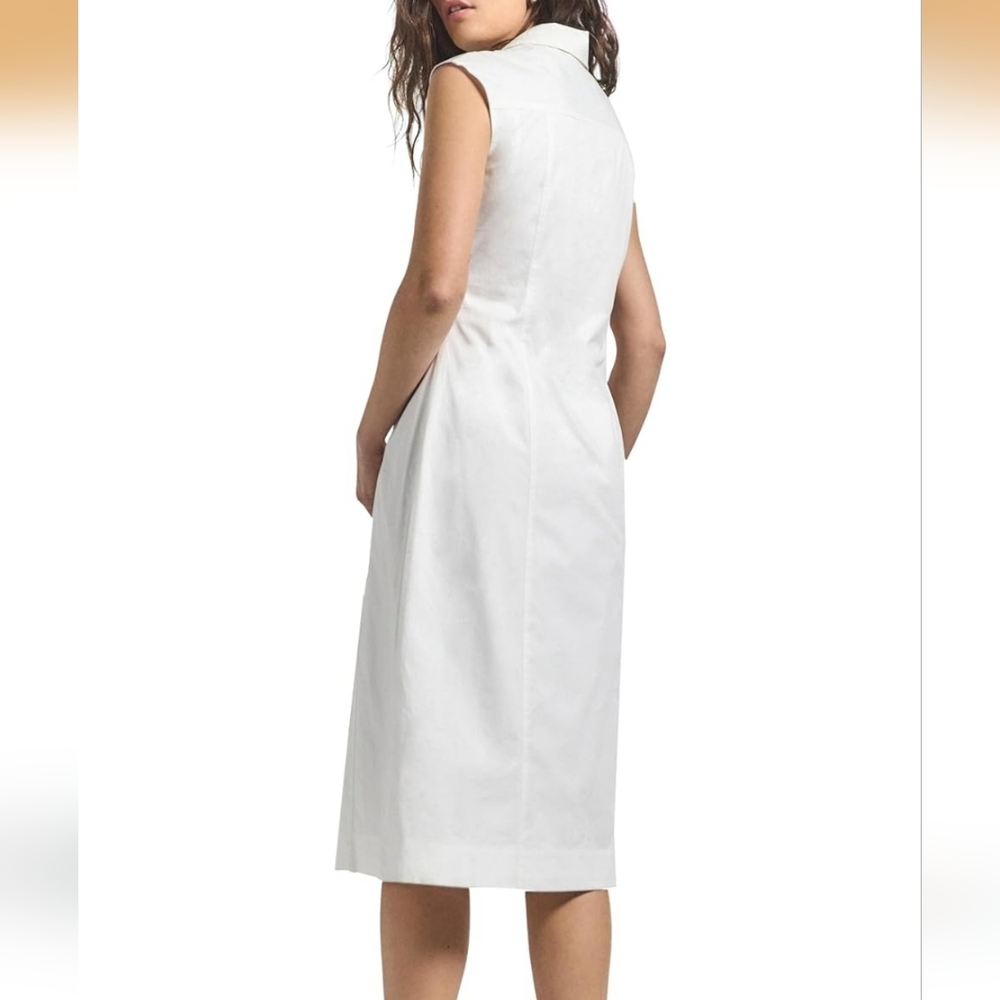 10 Crosby Derek Lam White Midi Dress - Perfect DERBY / Summer Dress - Picture 2 of 11